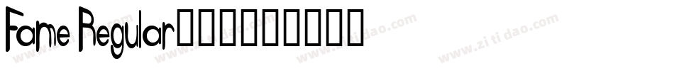 Fame Regular生成器字体转换